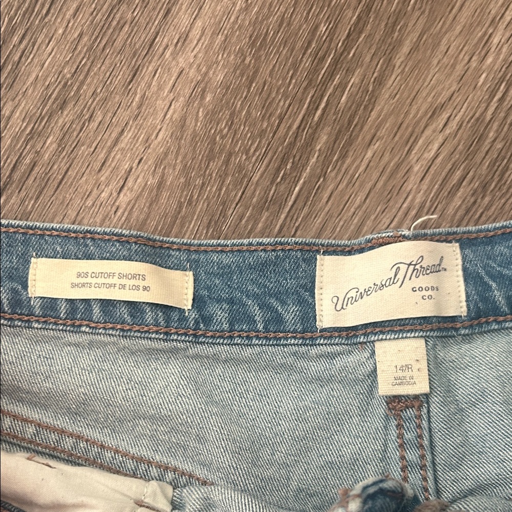 Universal Thread Light Blue Distressed Jean Shorts - Picture 2 of 3